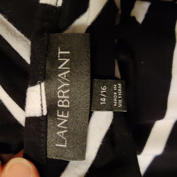 💥BLACK FRIDAY BOGO FREE EVERYTHING💥14/16 Lane Bryant striped t-shirt dress - Picture 3 of 5